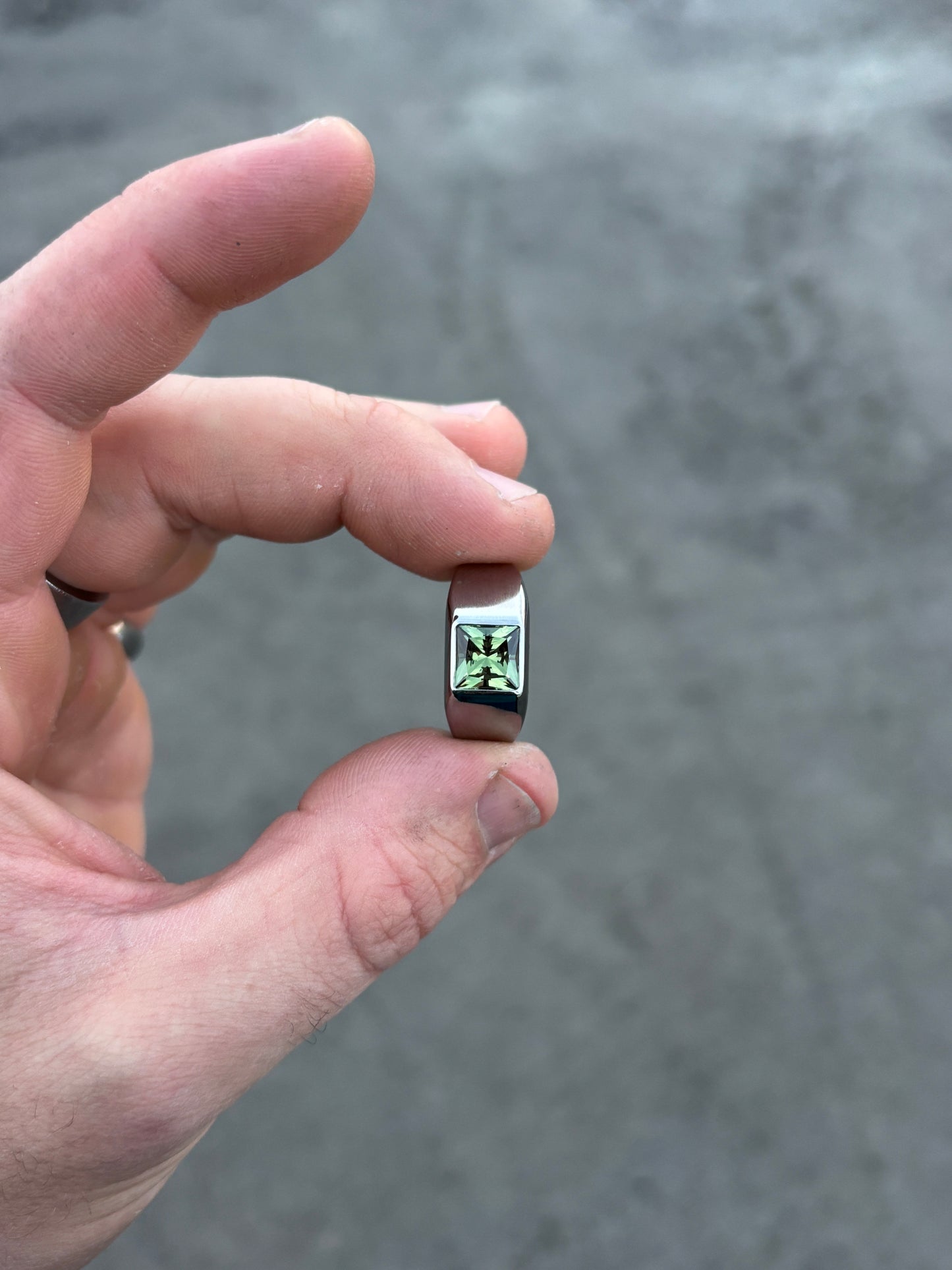 Green Sapphire Ring